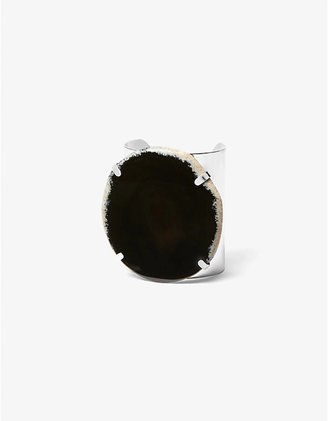 Precious Metal-Plated Brass and Agate Cuff, 4 of 3