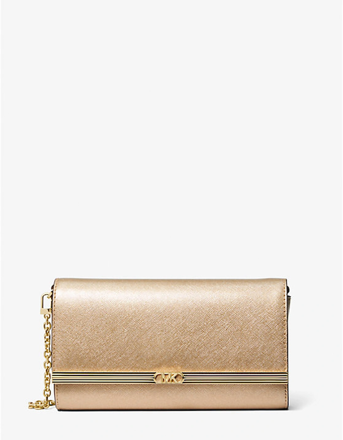 Mona Large Metallic Leather Clutch, 2 of 1