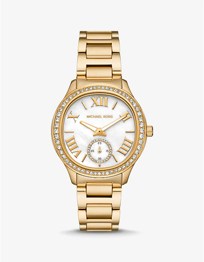 Sage Pavé Gold-Tone Watch