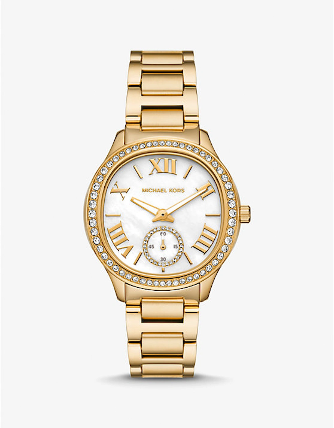 Sage Pavé Gold-Tone Watch, 2 of 1