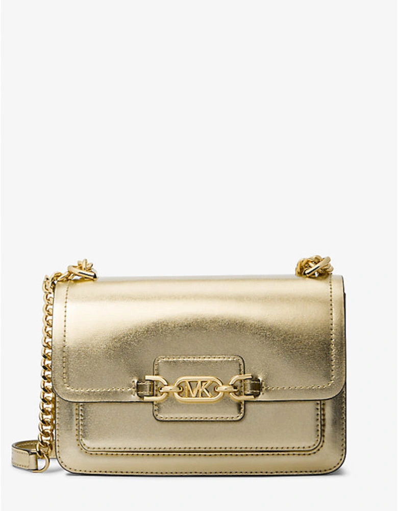 Heather Large Metallic Leather Shoulder Bag