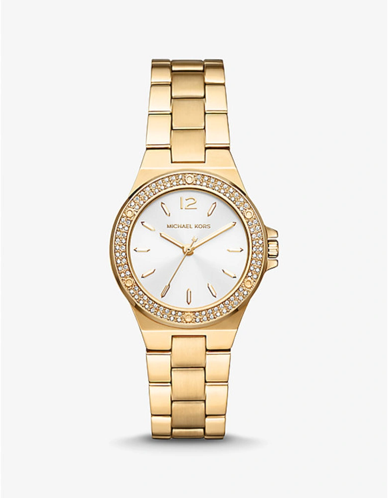 Mini Lennox Pavé Gold-Tone Watch