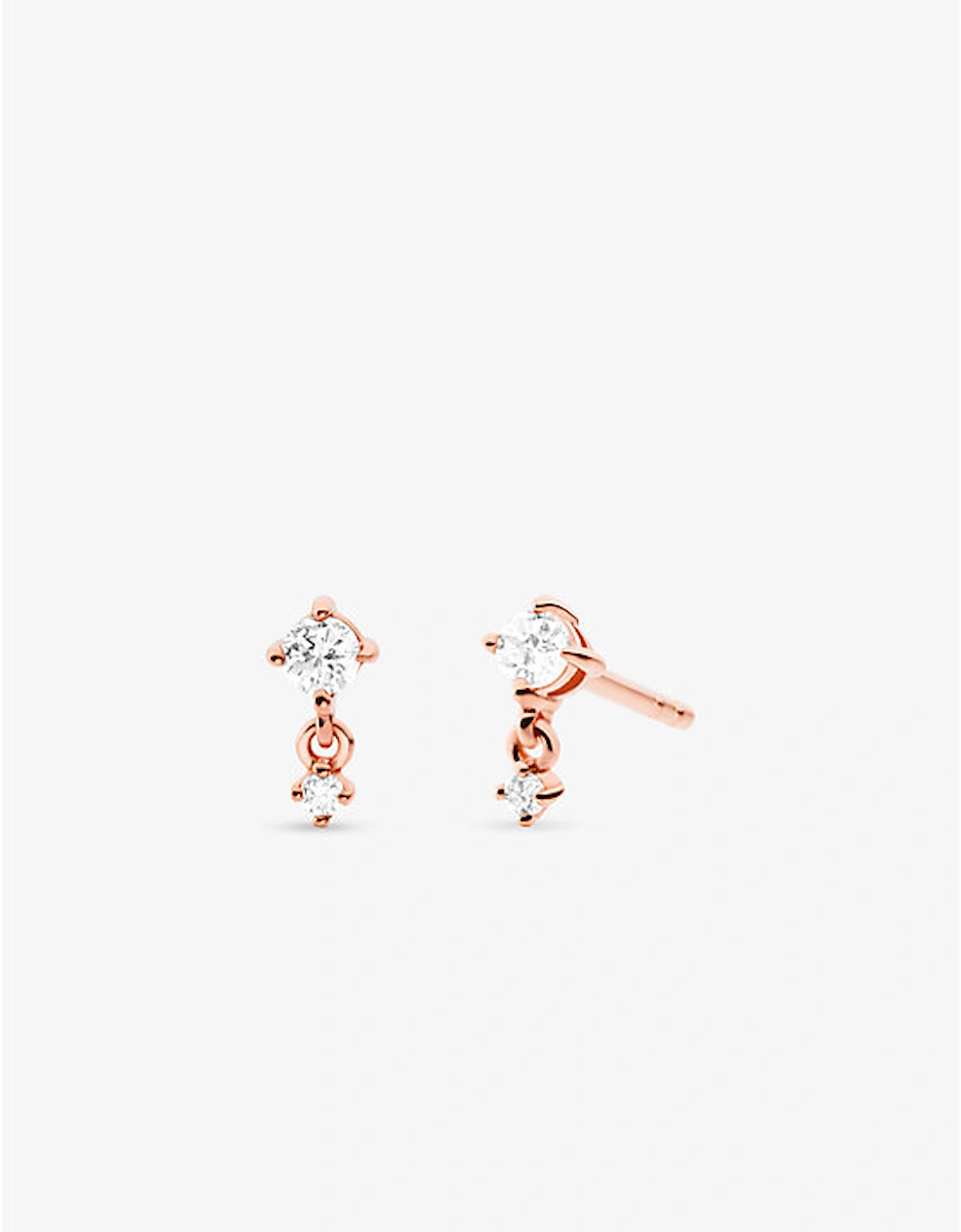14K Rose Gold-Plated Sterling Silver Drop Earrings, 2 of 1