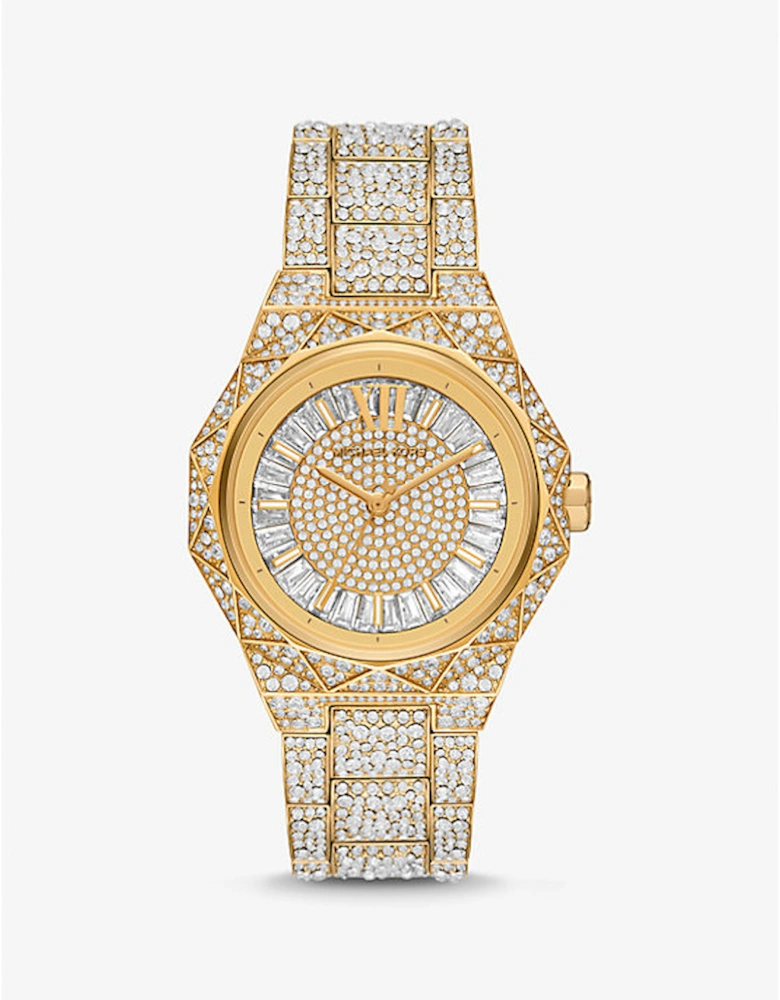 Oversized Raquel Pavé Gold-Tone Watch