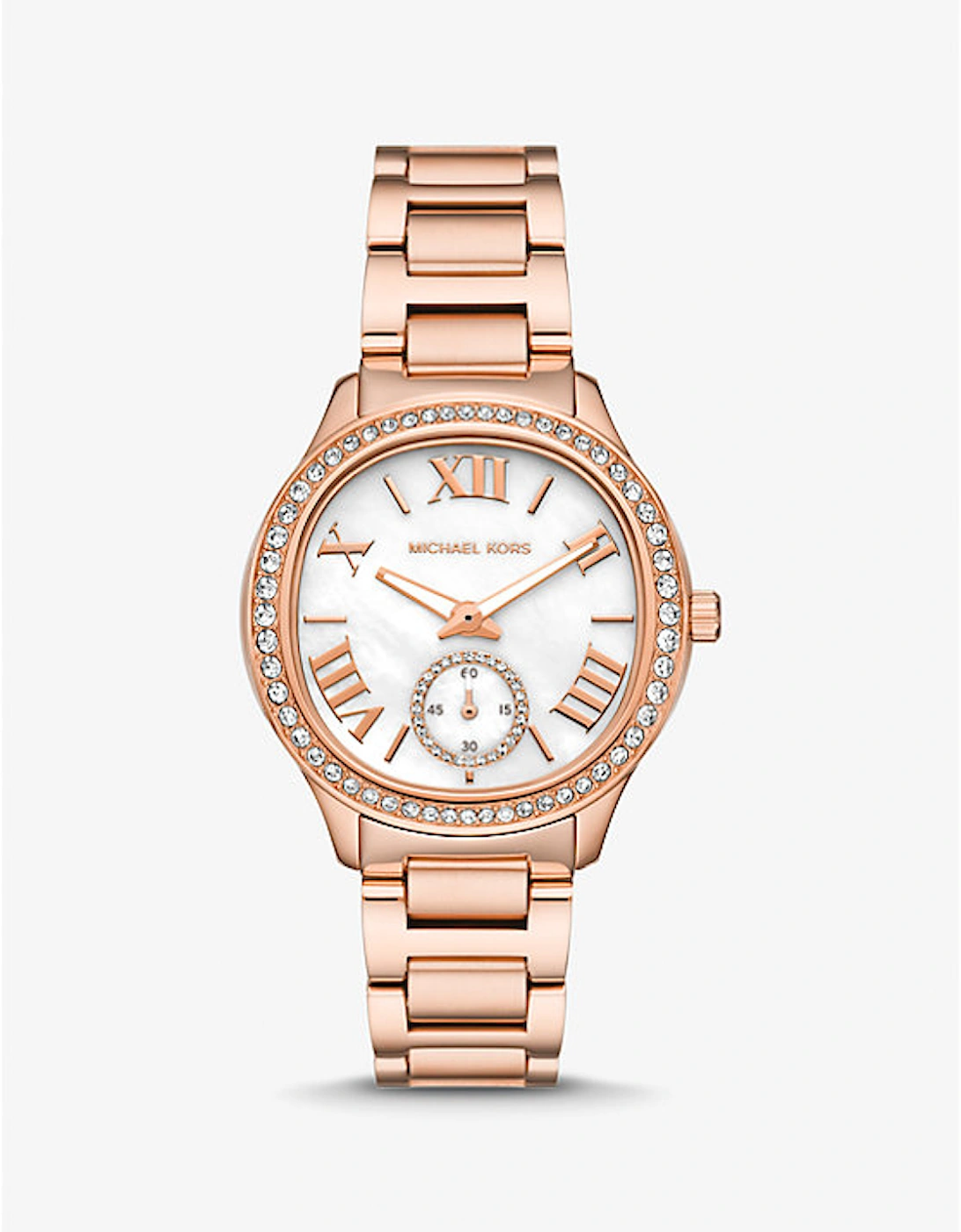Sage Pavé Rose Gold-Tone Watch, 5 of 4