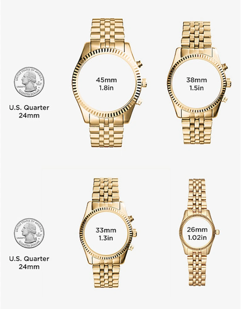 Oversized Parker Pavé Rose Gold-Tone and Logo Watch