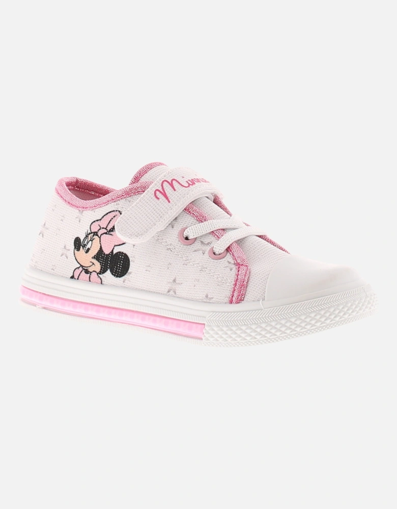 Girls Trainers Infants Sparkle Lace Up white UK Size