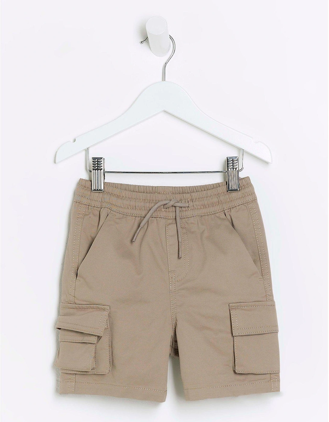 Mini Boys Cargo Shorts - Beige, 2 of 1