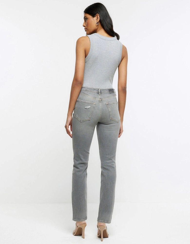 Slim Straight Jean - Light Grey