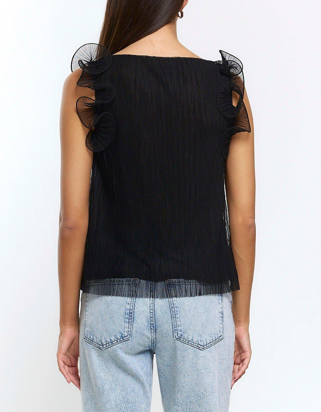 Ruffle Top - Black