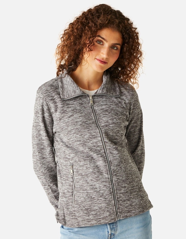 Womens/Ladies Azaelia Marl Full Zip Fleece Jacket