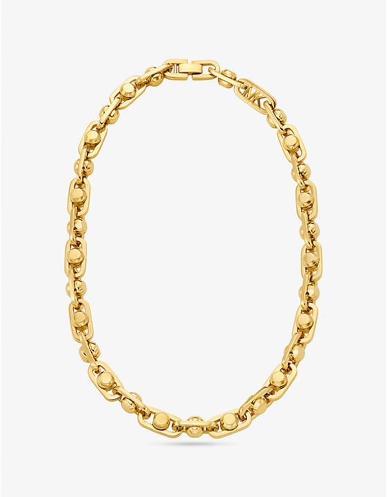 Astor Large Precious Metal-Plated Brass Link Necklace