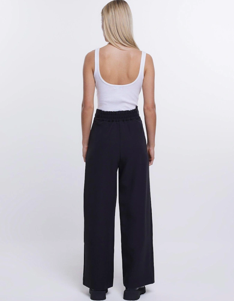 RI Petite Petite Pleat Wide Leg Trouser - Black