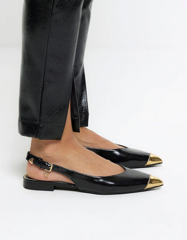 Slingback Point Toe - Black