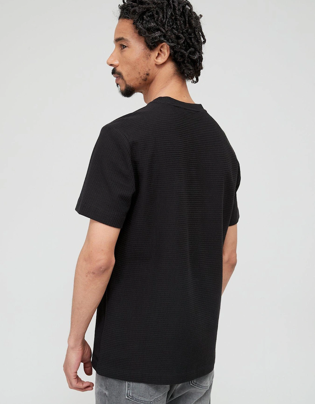 Crinkle Ottoman T-shirt - Black 
