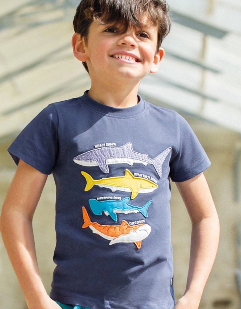 Boys Avery Shark Applique T-shirt