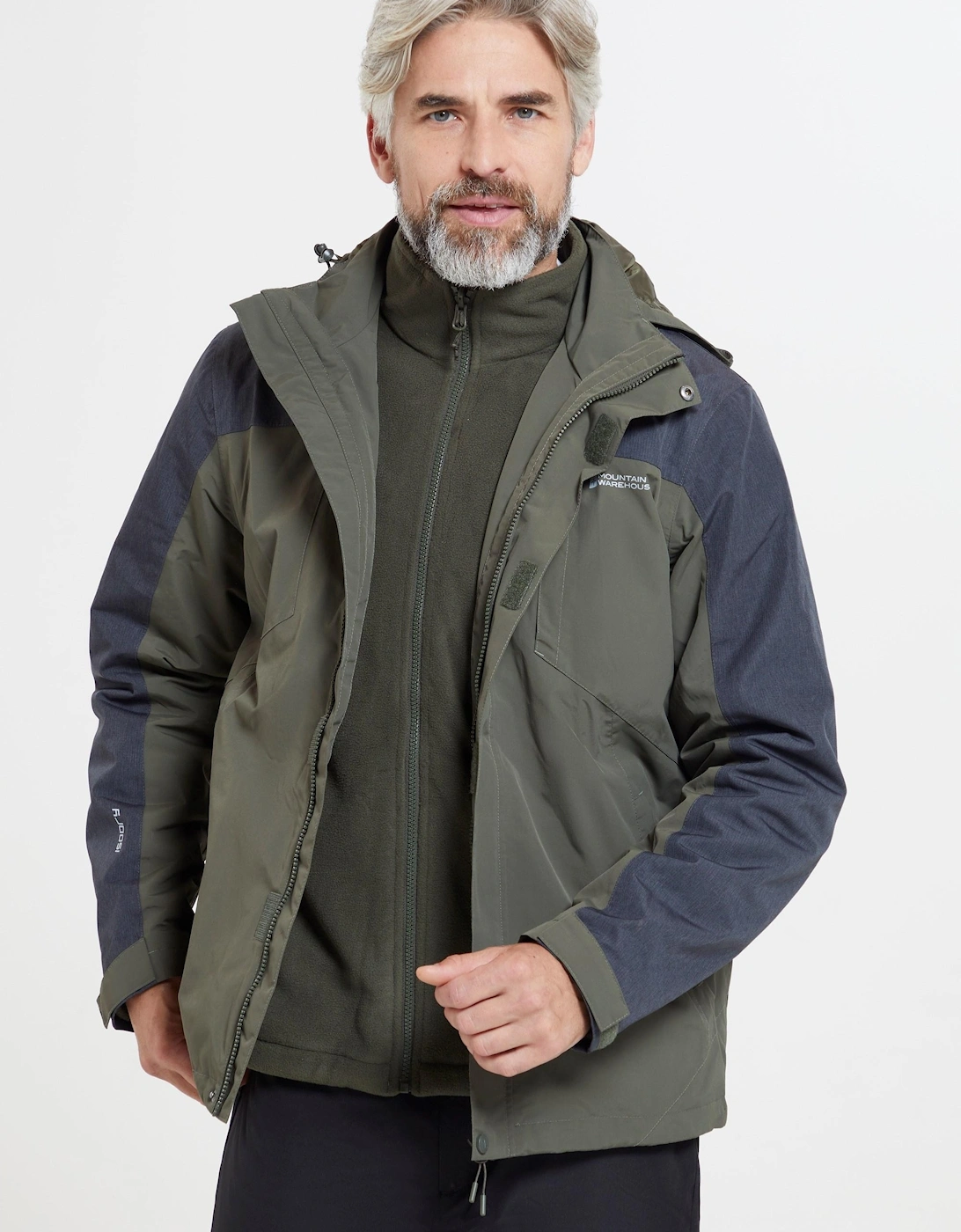 Mens District Extreme 3 in 1 Waterproof Jacket, 2 of 1