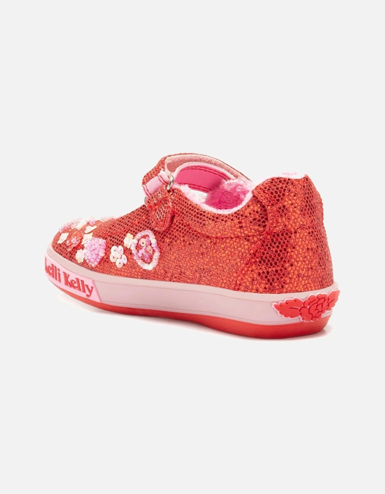 Dafne Dolly Decorated Canvas Fur Lined Shoe