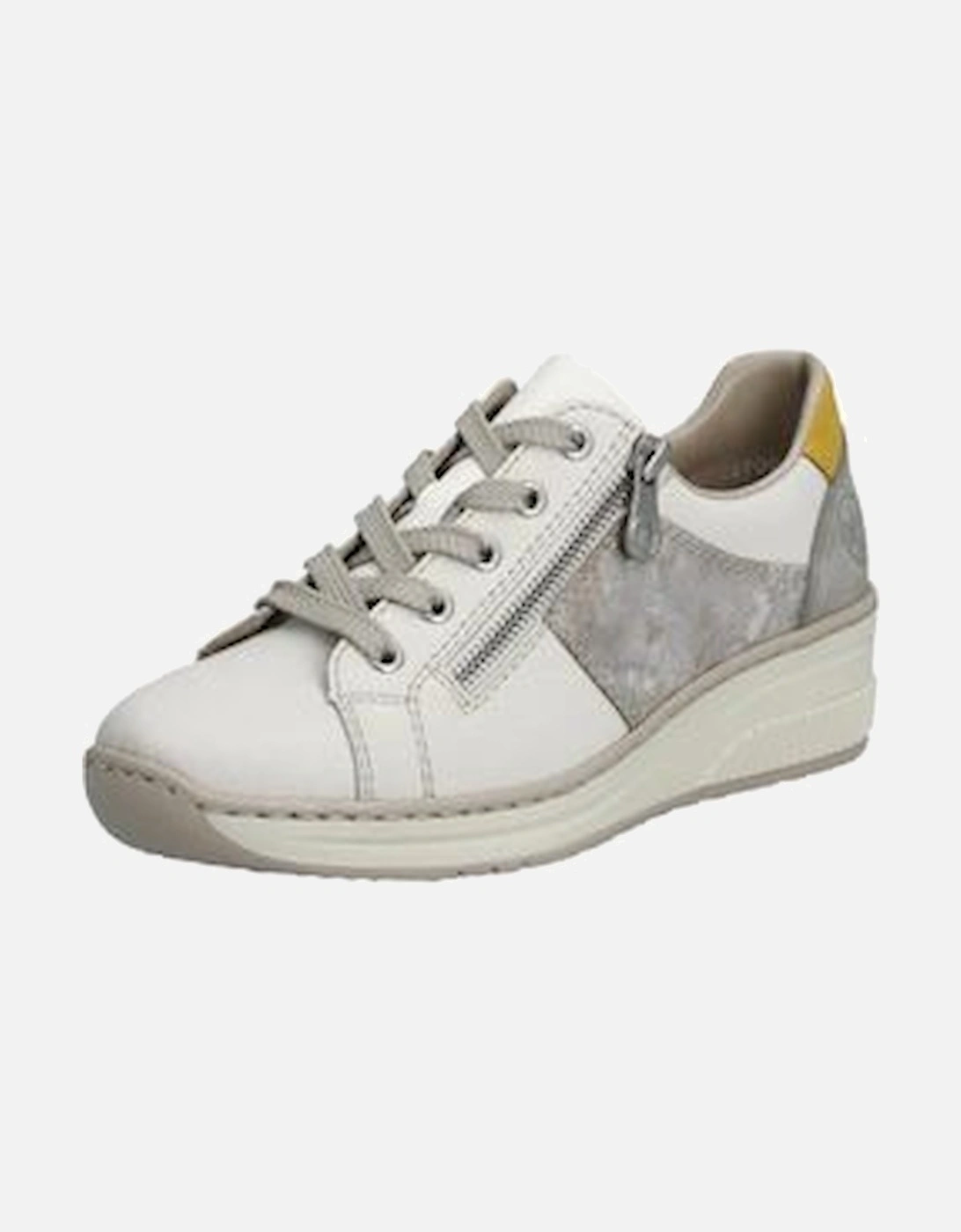 ladies lace up shoe 48700-80 in white, 5 of 4