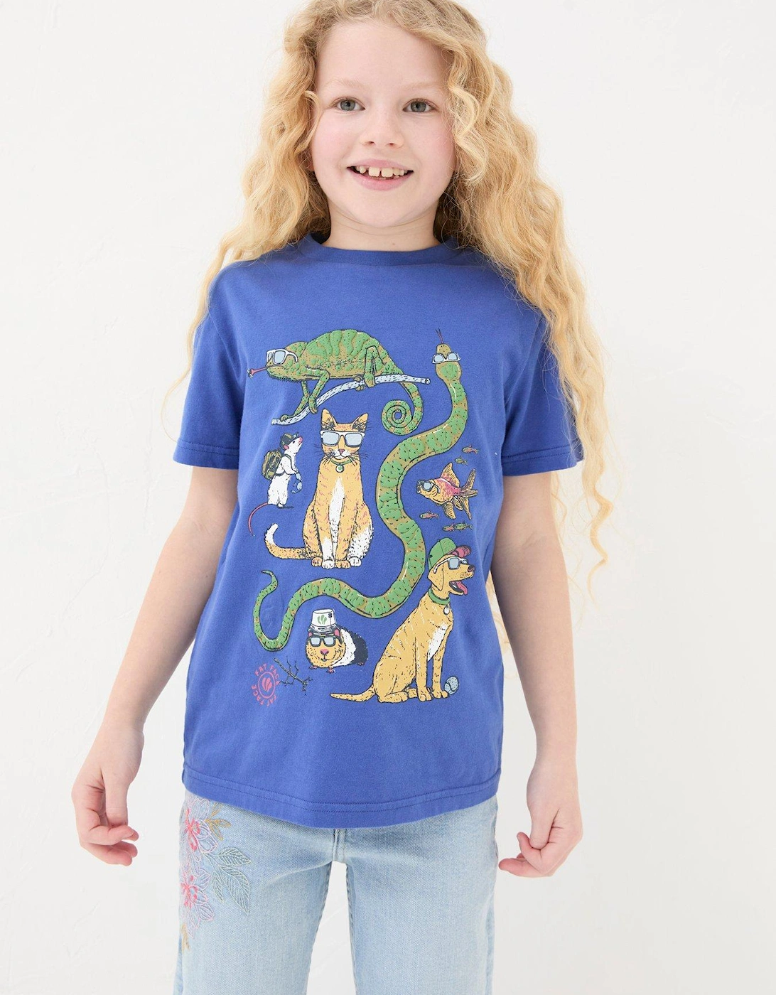 Girls Pet Graphic Tshirt - Blue