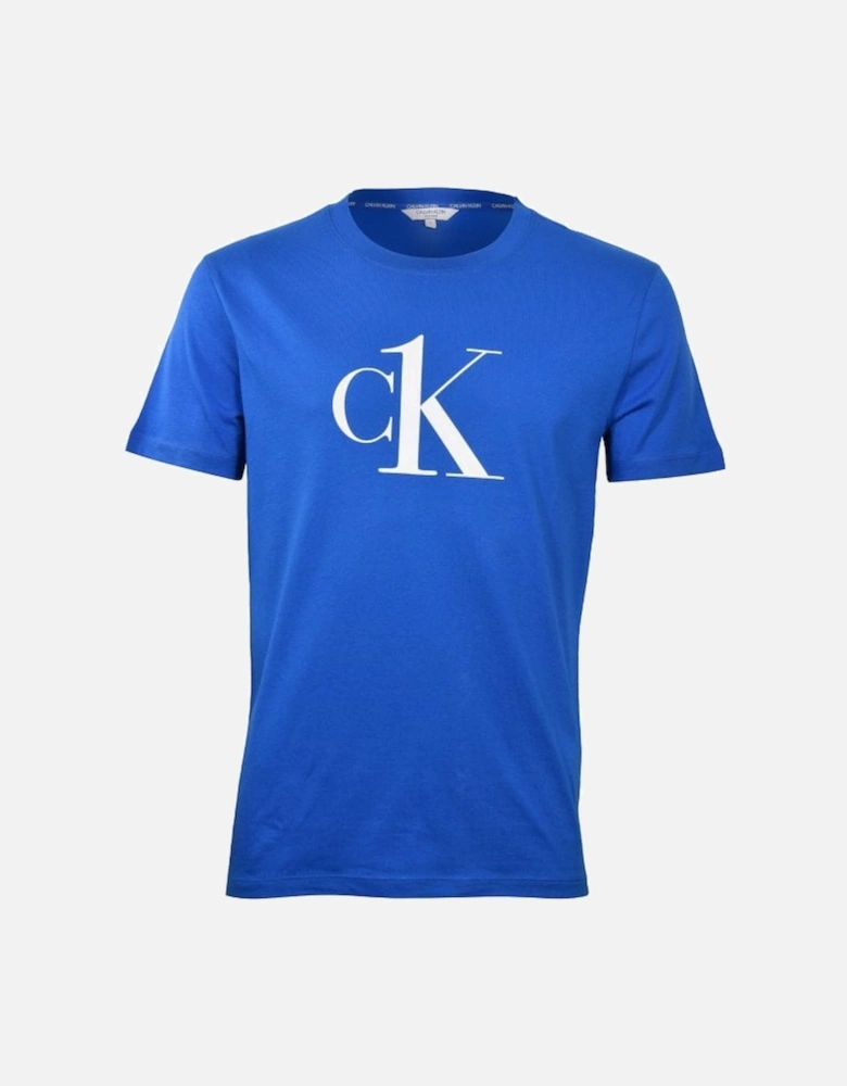 cK1 Logo Relaxed Crew-Neck T-Shirt, Blue