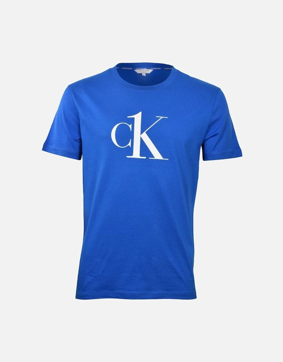 cK1 Logo Relaxed Crew-Neck T-Shirt, Blue, 4 of 3