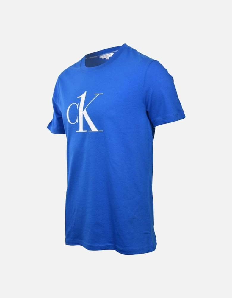 cK1 Logo Relaxed Crew-Neck T-Shirt, Blue