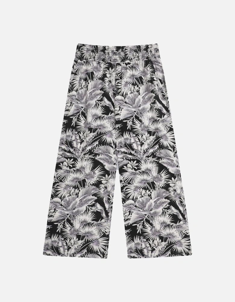 Womens/Ladies Tassia Leaf Print Recycled Cropped Trousers