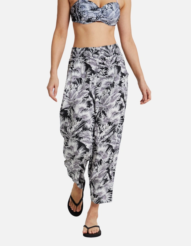 Womens/Ladies Tassia Leaf Print Recycled Cropped Trousers