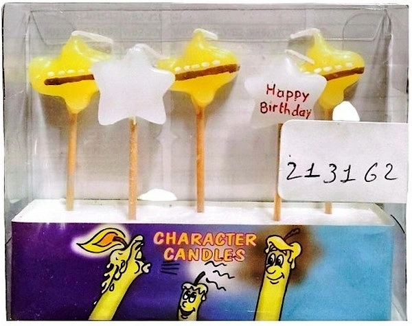 Character Happy Birthday Pick Candles (Pack of 5)
