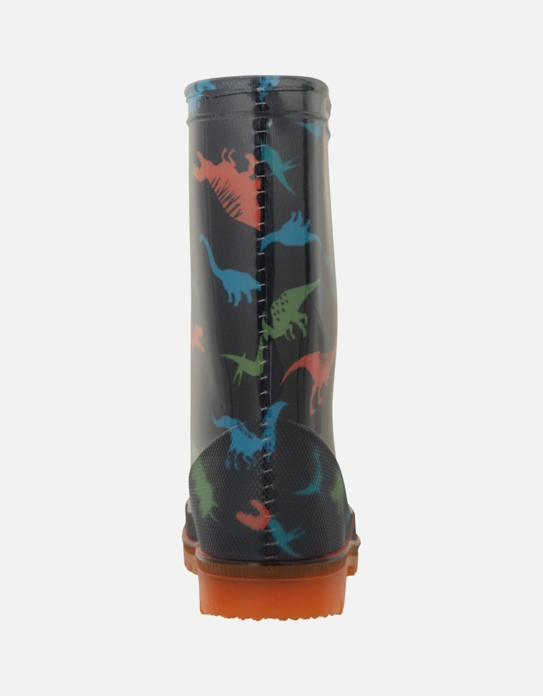 Childrens/Kids Splash Dinosaur Light Up Wellington Boots