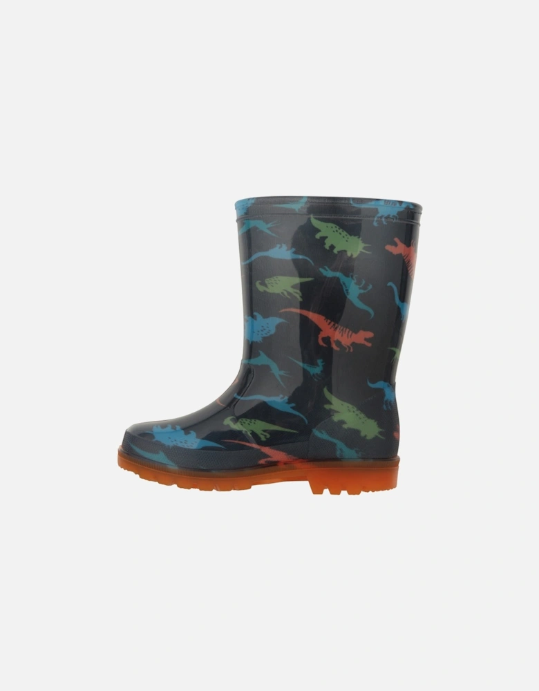 Childrens/Kids Splash Dinosaur Light Up Wellington Boots