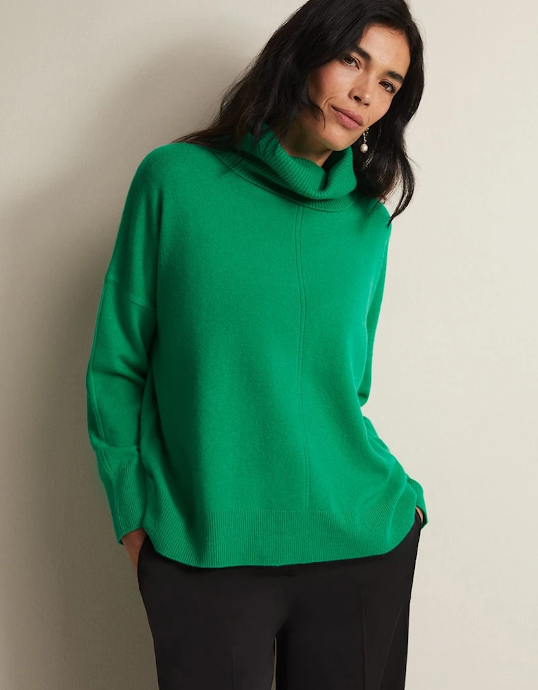 Louanna Roll Neck Wool Cashmere Jumper, 7 of 6