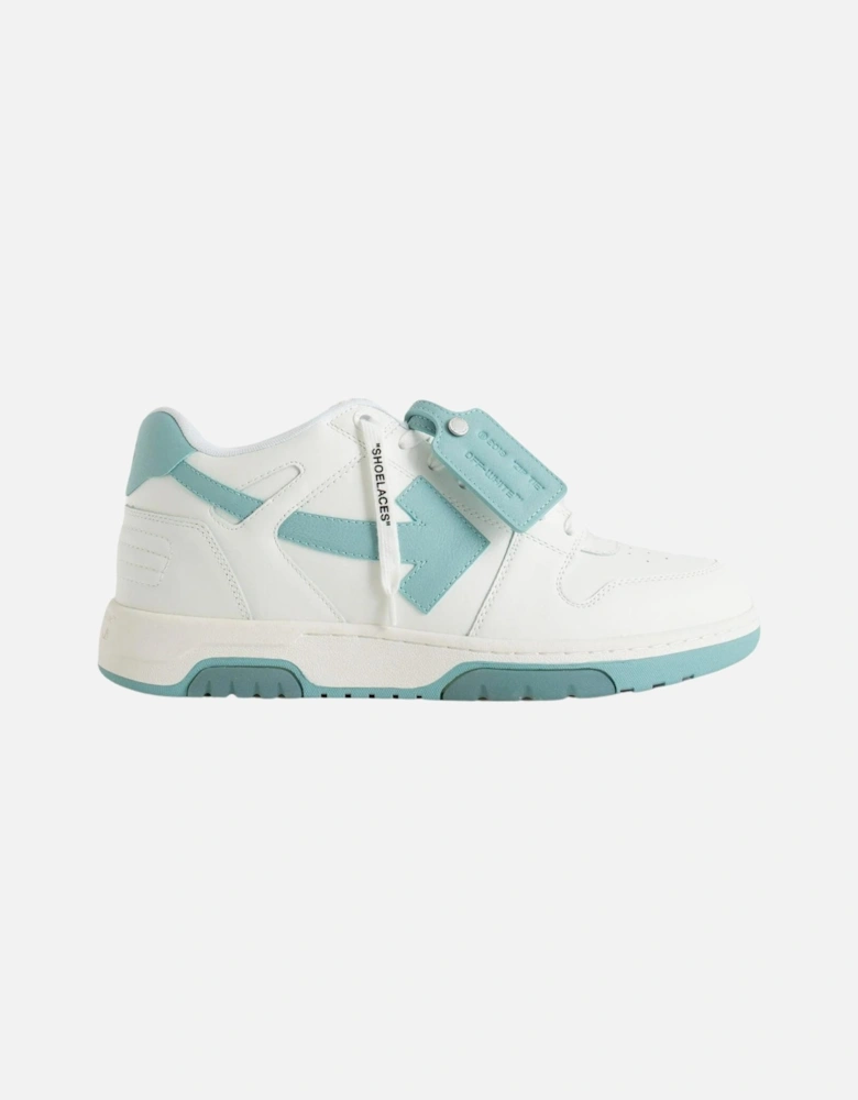 Out Of Office Low Top White Celadon Leather Sneakers