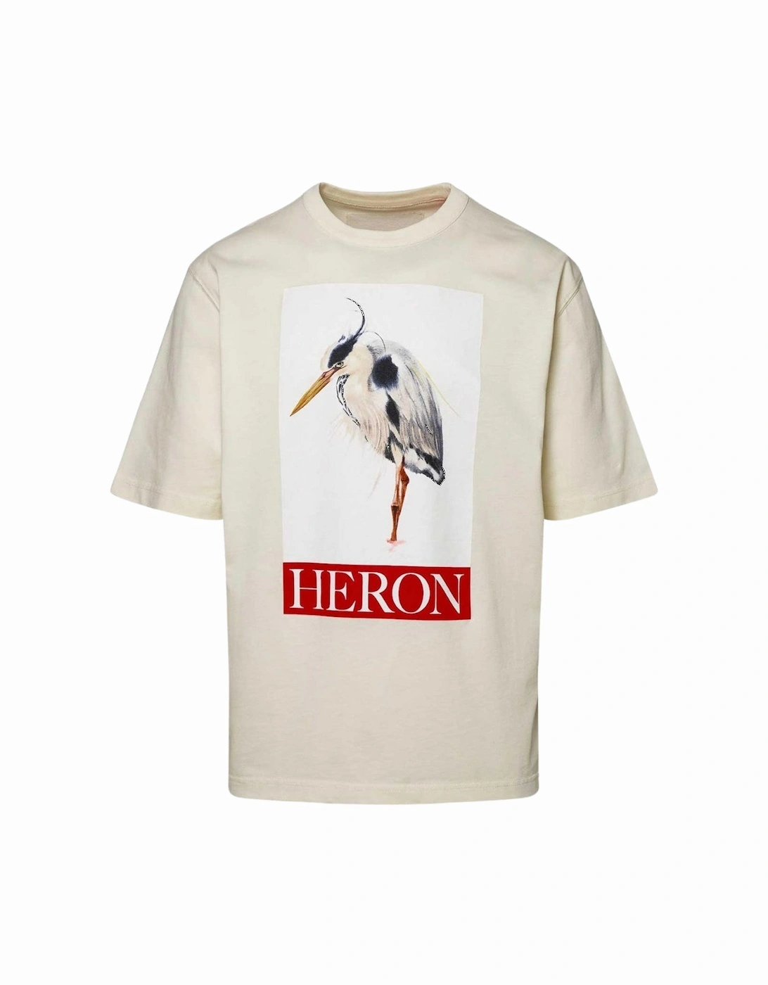 Painted Heron Logo Ivory T-Shirt, 2 of 1