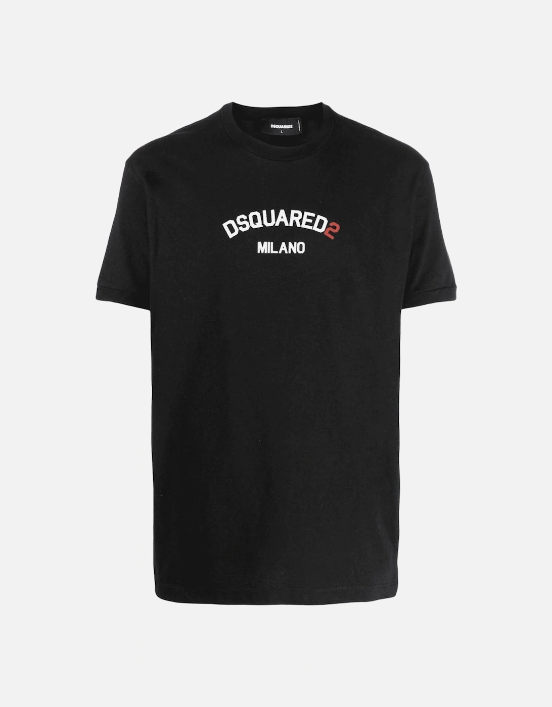Branded Milano Logo Cool Fit Black T-Shirt, 2 of 1