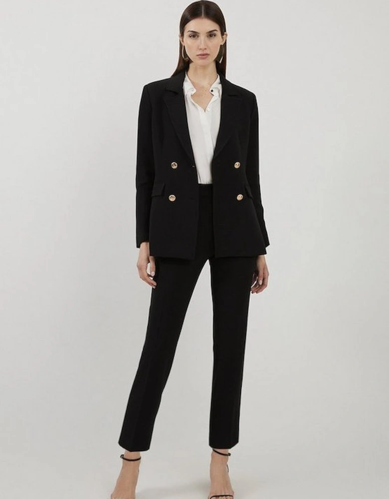 Compact Stretch Essential Tailored Doubled Breasted Blazer