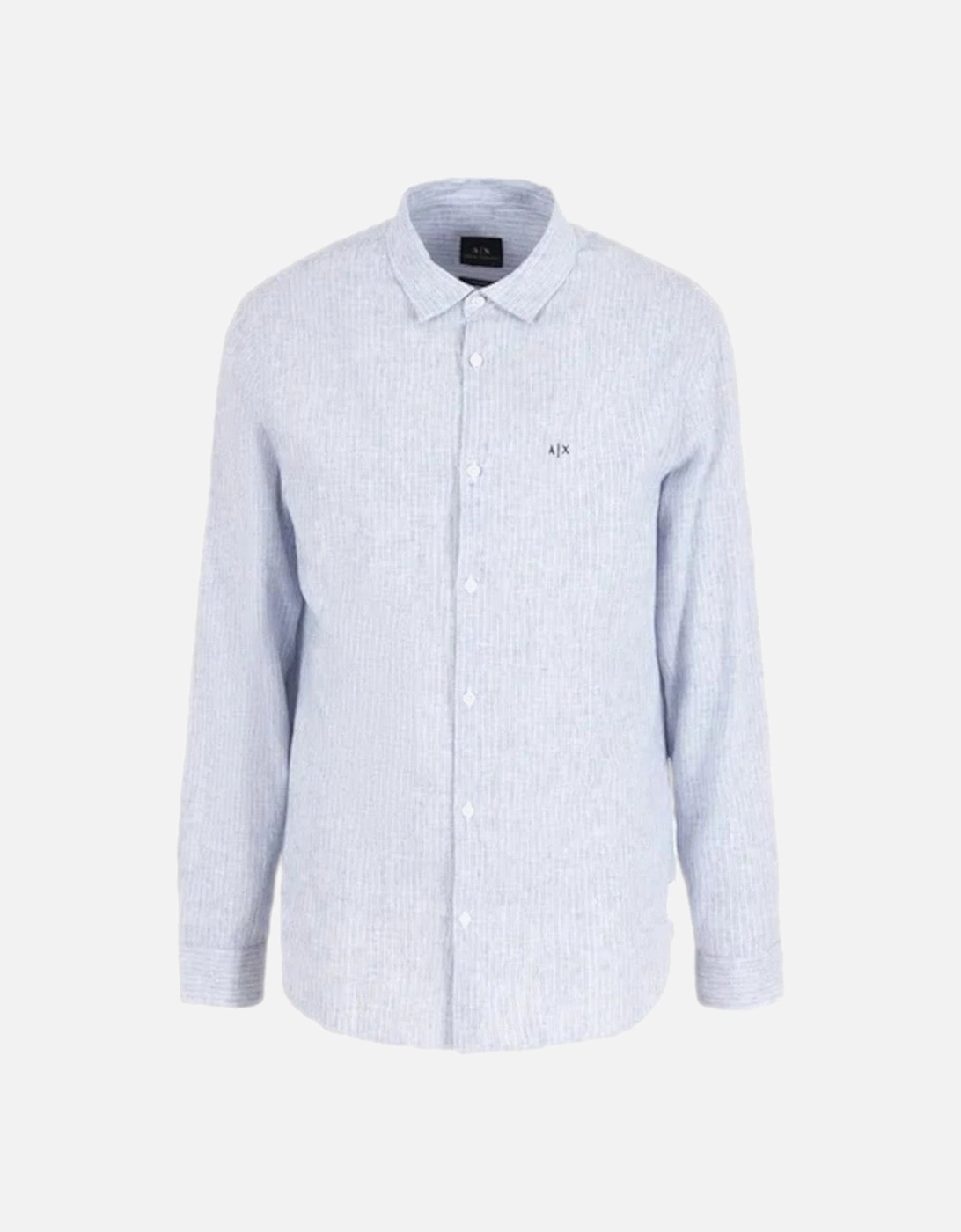Linen Striped Shirt 61AH White/Blue, 5 of 4