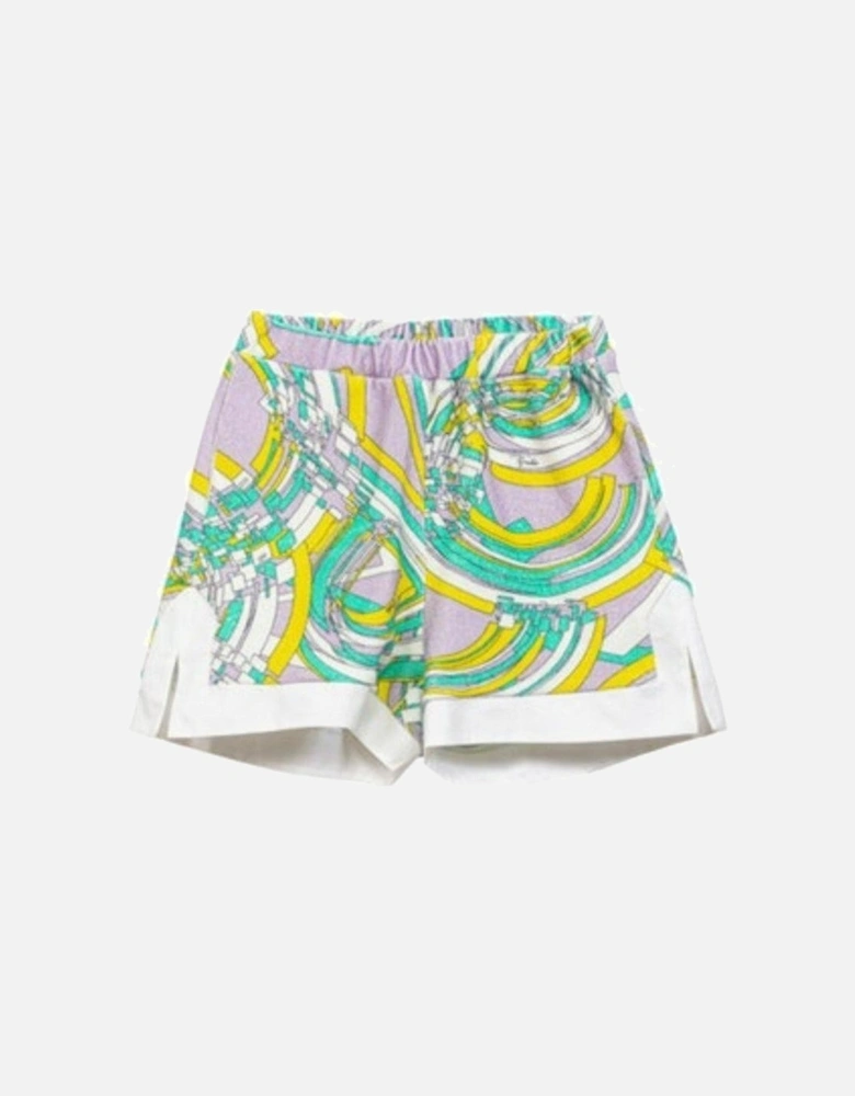 Girls Lilac Esploso Print Shorts