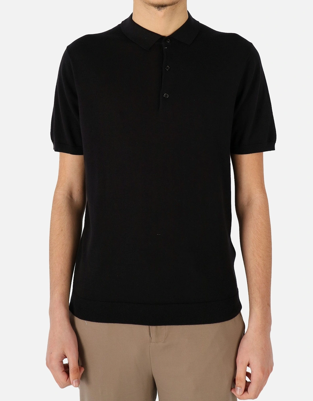 Knitted Black Polo Shirt, 5 of 4