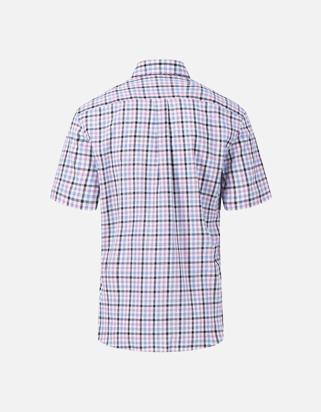 Fynch-hatton Short Sleeve Check Shirt Dusty Lavender