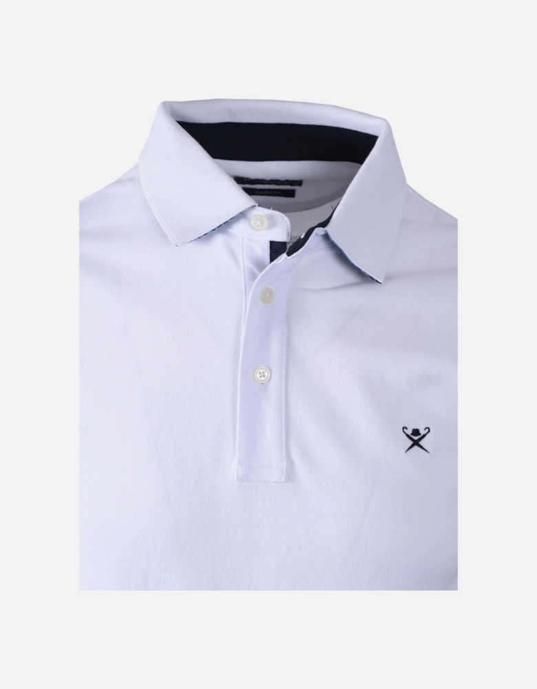 Swim Trim Palm Polo Shirt White