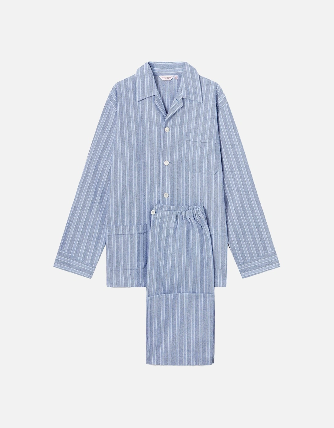 Cotton Pyjama Set, Light Blue, 2 of 1