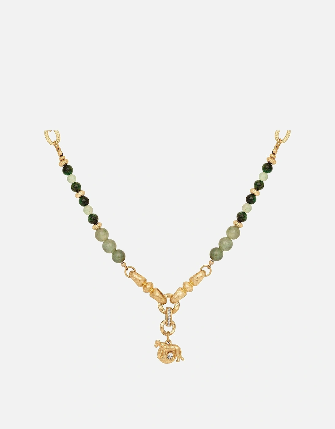 Green 'Majesty Lioness' Charm Necklace, 2 of 1
