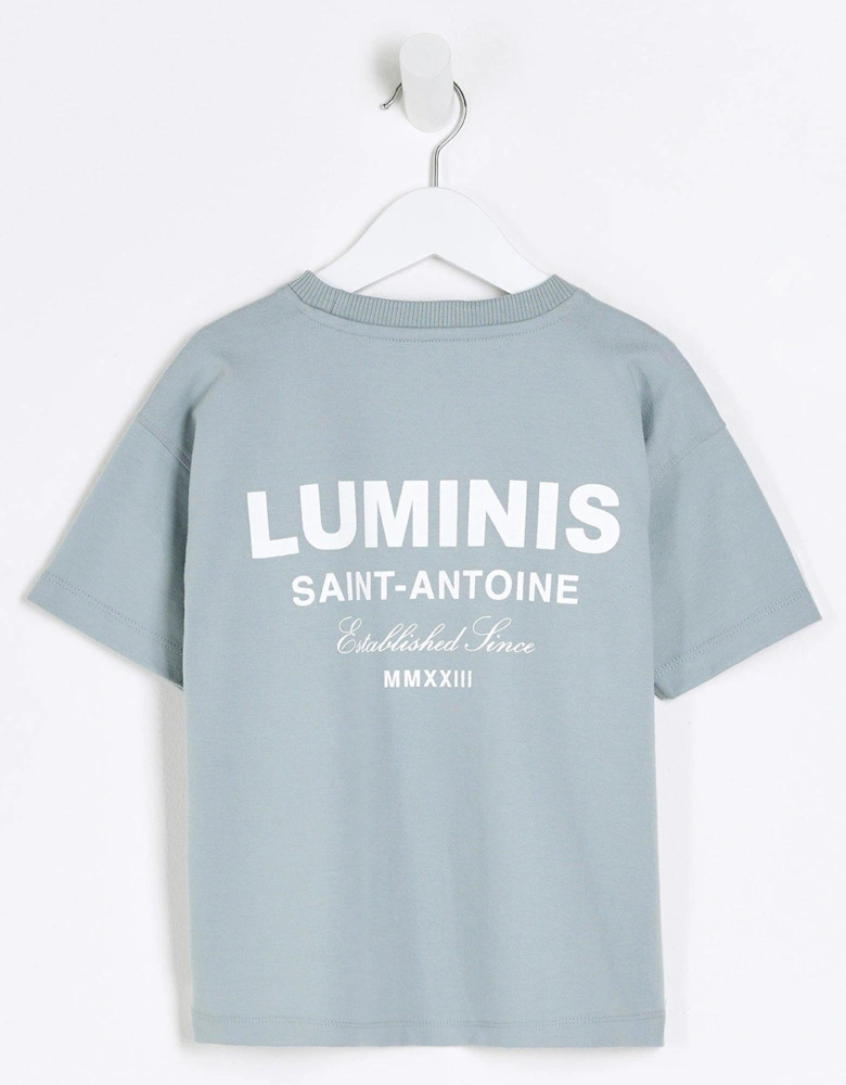 Mini Boys Graphic Print T-shirt - Blue