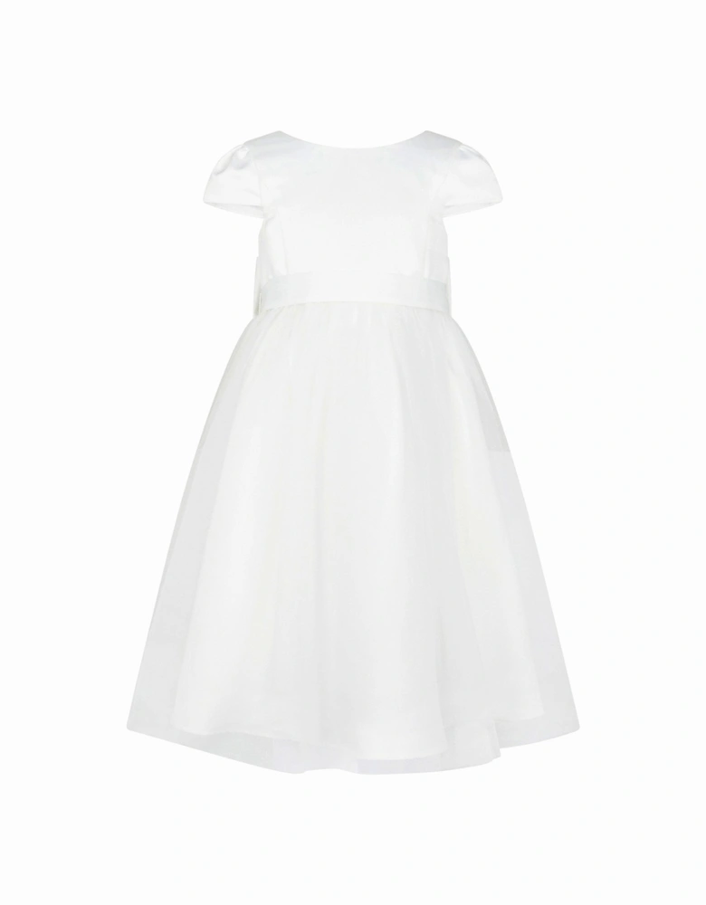 Girls Tulle Bridesmaid Dress - Ivory