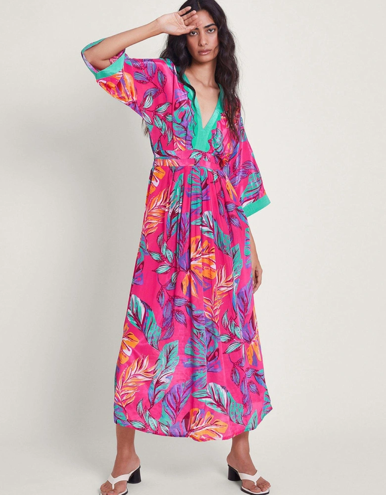 Aura Floral Print Maxi Dress - Multi