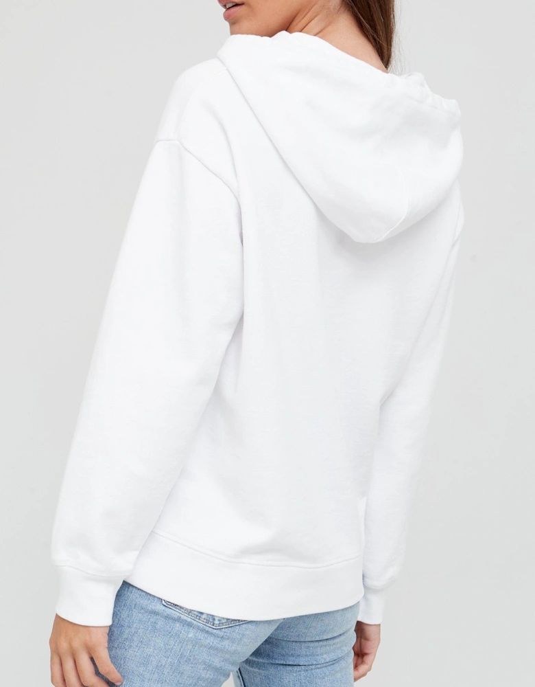 Batwing Logo Hoodie - White