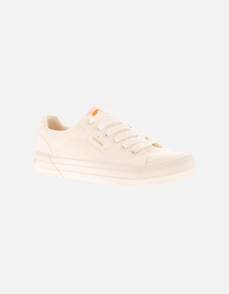 Womens Trainers Pumps Chunky Cheery Lace Up Off White UK Size