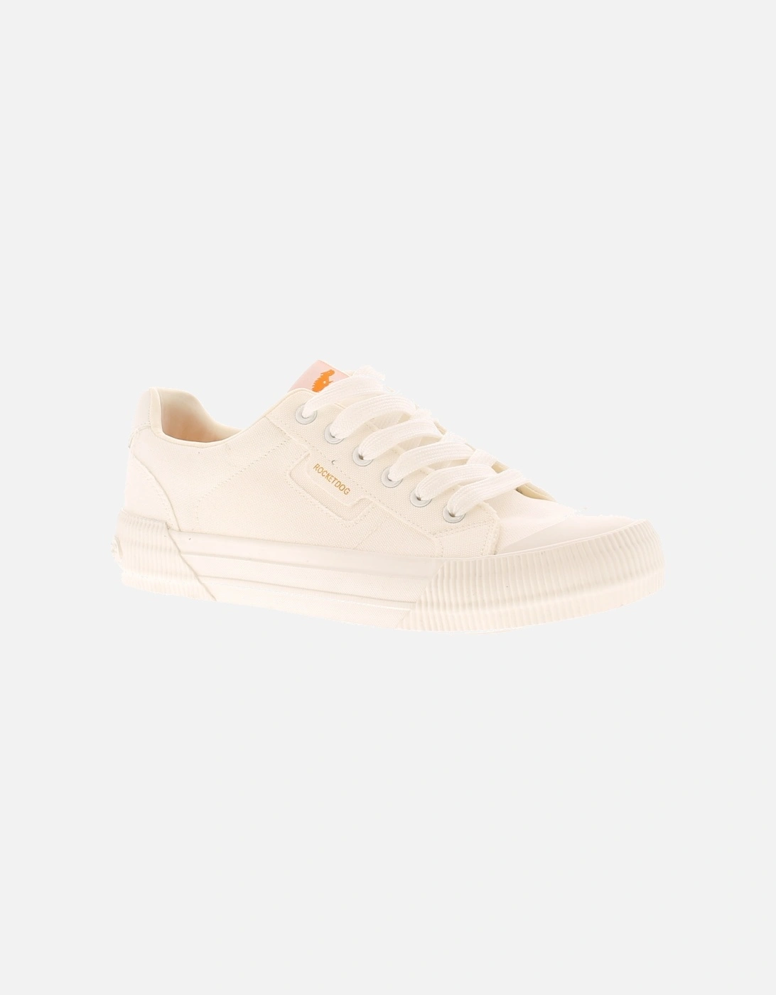 Womens Trainers Pumps Chunky Cheery Lace Up Off White UK Size, 6 of 5